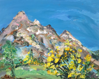 Acryl schilderij, Maya Wildevuur, Suisse